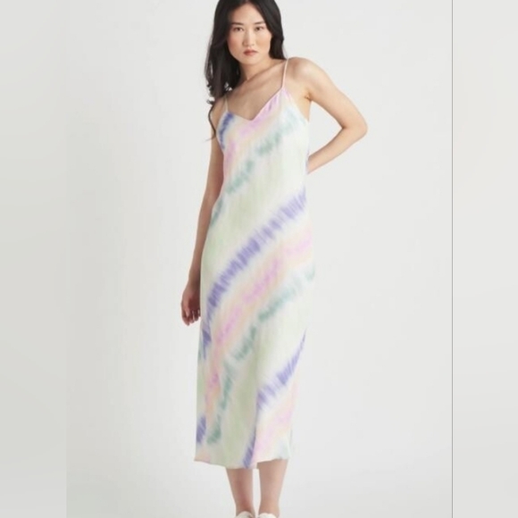 Dex Dresses & Skirts - DEX Women's Satin Slip Maxi Dress Long Beach Party Soft Flare Size S